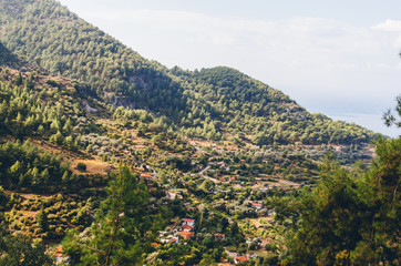 Obraz premium Landscape with mountain, Fethiye, Antalya, Turkey