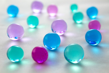 Background with colorful hydrogel balls