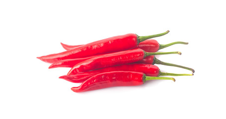 red chili pepper on white background