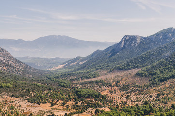 Fototapeta na wymiar A view of a beautiful mountain, Antalya, Turkey