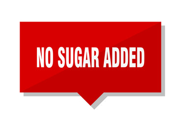 no sugar added red tag
