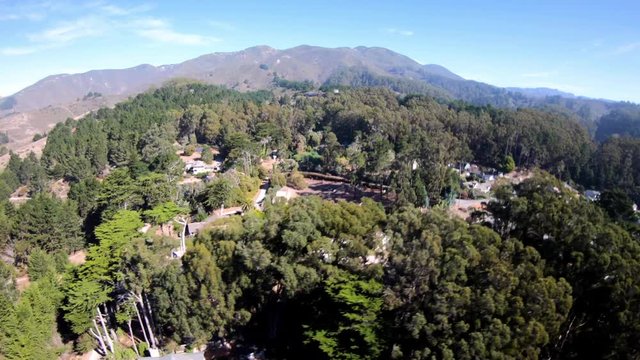 Montara Mountain Aerial Fly Over California USA