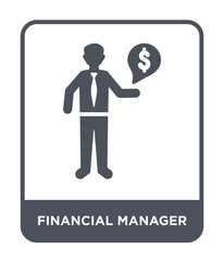 financial manager icon vector