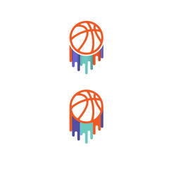 Color basketball brush symbols