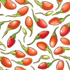 goji berries vector pattern
