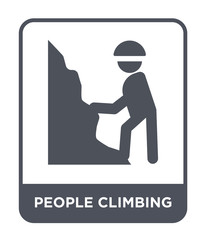 people climbing icon vector