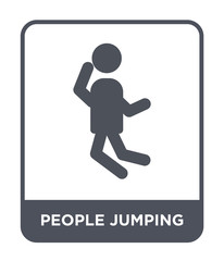 people jumping icon vector