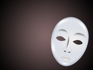 illustration of white mask background