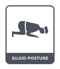 sujud posture icon vector