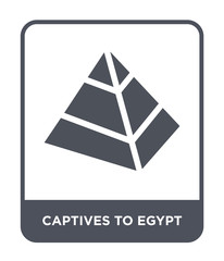 captives to egypt icon vector
