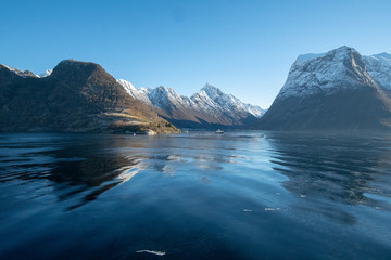 Fototapeta na wymiar Norway Urke Hjorundfjord