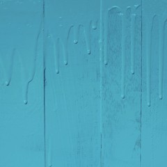 Wooden wall painting by oil color paint with pouring drip texture pattern,1:1, pastel blue color