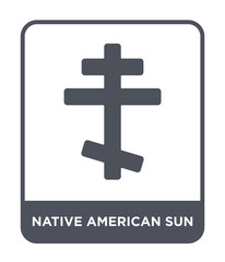 Obraz premium native american sun icon vector
