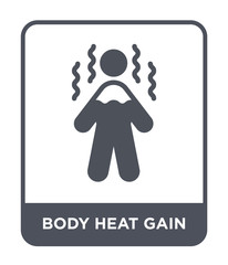 body heat gain icon vector
