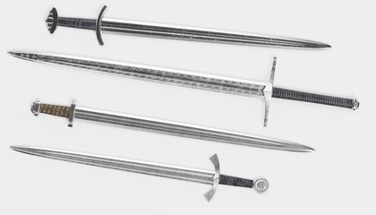 Realistic 3d Render of Viking Swords