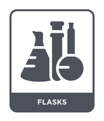 flasks icon vector