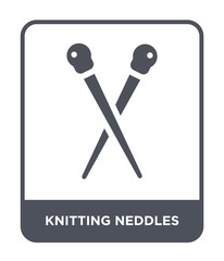 knitting neddles icon vector