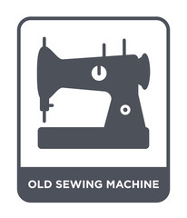 old sewing machine icon vector