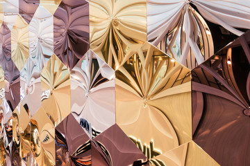 hexagonal abstract christmas light texture background
