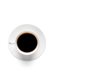  a cup of coffee on a white background