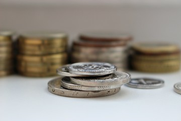 background numismatics world coin metal money round euro ruble country dong russia vietnam currency thailand swiss cyprus eu union collection hobby much wealth purchase sale business georgia lari