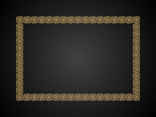 abstract artistic creative golden border
