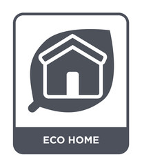 eco home icon vector