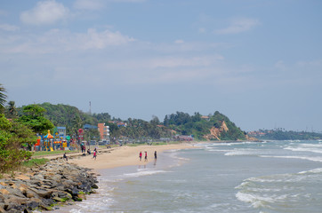 Tropical landscape the gulf of the Indian Ocean in Sri Lanka