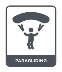 paragliding icon vector