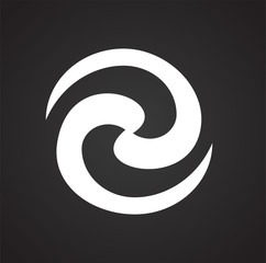 Black hole icon on black background for graphic and web design, Modern simple vector sign. Internet concept. Trendy symbol for website design web button or mobile app