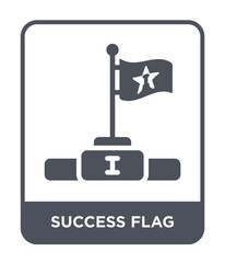 success flag icon vector