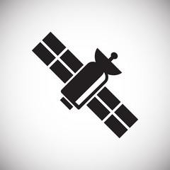 Satellite icon on white background for graphic and web design, Modern simple vector sign. Internet concept. Trendy symbol for website design web button or mobile app