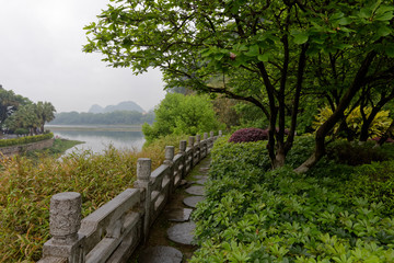 Park w chińskim mieście Guilin