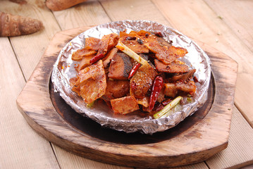 Potatoes grilled fish