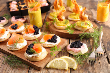 assorted festive canape