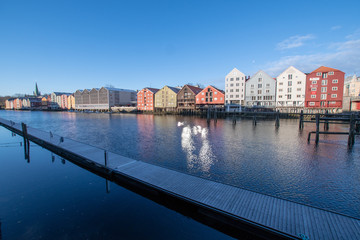 Naklejka premium Norway Tronheim old town