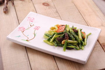 Stir-fried Morels asparagus