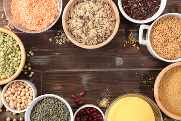assorted cereal, grain and legume