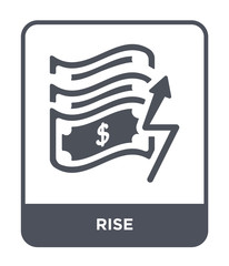 rise icon vector