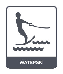 waterski icon vector
