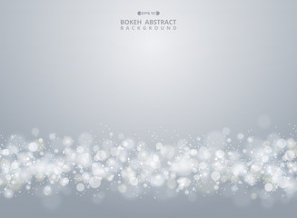 Abstract of christmas gradient gray bokeh background.
