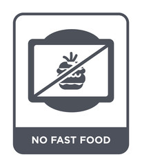 no fast food icon vector