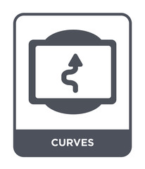 curves icon vector