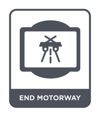 end motorway icon vector