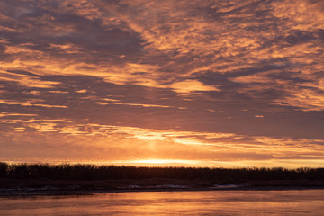 Fototapeta na wymiar North Dakota sunset