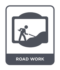 road work icon vector