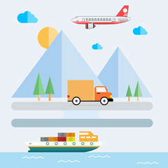 Logistic delivery icon