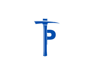 Letter P Logo Mining