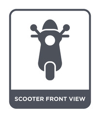 scooter front view icon vector