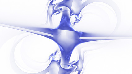 Abstract blue shapes. Intricate background. Fantastic 3D rendered digital fractal illustration.